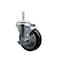 Service Caster 4 Inch Black Polyurethane Wheel Swivel 34 Inch Threaded Stem Caster with Brake SCC SCC-TS20S414-PPUB-BLK-TLB-34212 - alternate 1